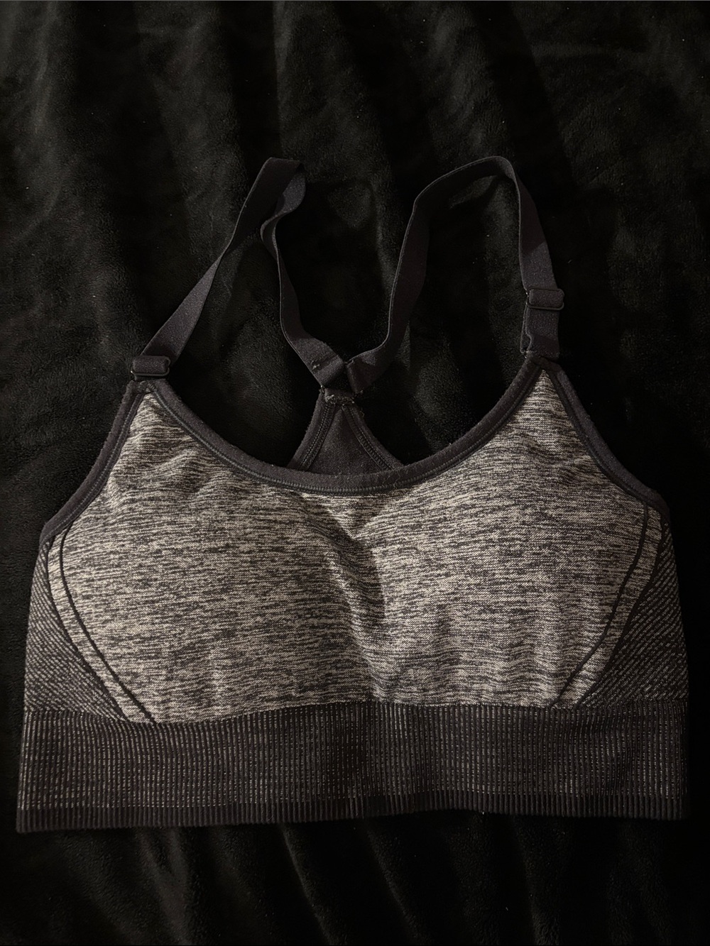 Seamless Heathered Grey Sports Bra